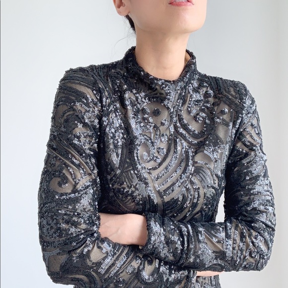 CHICBOMB Dresses & Skirts - BLACK SEQUINS DRESS